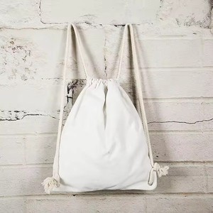 Reusable Personalized Custom Pattern Durable Cotton Canvas Drawstring Bag Birthday Gift Present Bag with Double Drawst <strong>Strings</strong> - Product Image 2