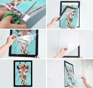 יהלומי ציור מסגרות 30x40cm, מגנטי דביק יהלומי אמנות מסגרת <span class=keywords><strong>12x16</strong></span> אינץ מתאים 10x14 אינץ תמונה