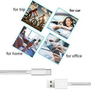 High Speed Transfer Nylon Braided USB Charging Data Cable for Cell Phone C Type Connector Fast Charging - Product Image 4