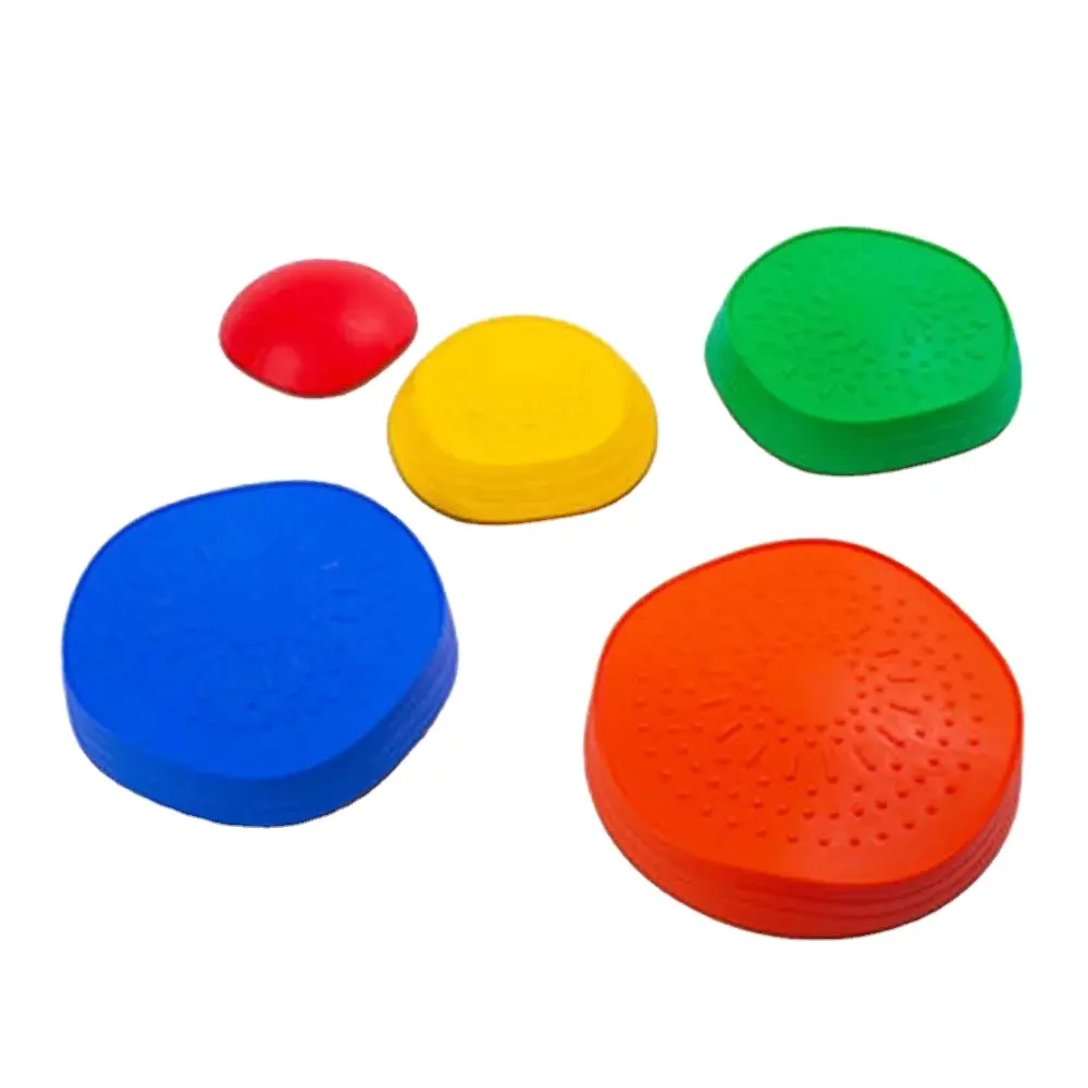 Children's Balance stepping stones 5 pieces Wave Balance Blocks Rainbow Crossing River Stone Toy promotes coordination