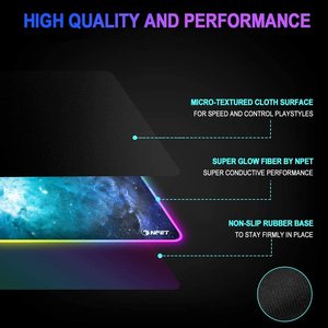 RGB Gaming <strong>Mouse</strong> Pad Soft Oversized Glowing Extended LED Mousepad Touch <strong>Control</strong> Anti-Slip Rubber Base <strong>Computer</strong> <strong>Keyboard</strong> <strong>Mouse</strong> Ma - Product Image 4