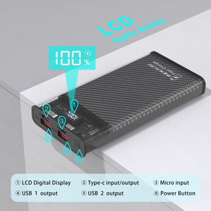 2023 New Product PZX V71 Portable Charger 3 USB Slim Fast 10000mAh Type-c <strong>Input</strong> <strong>Output</strong> 5V 2A <strong>High</strong>-<strong>Speed</strong> LED Display Power Bank - Product Image 3