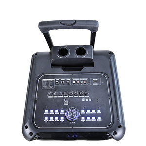 CQA <strong>Portable</strong> Outdoor DJ Music Sound System Professional Karaoke Audio <strong>Amplifier</strong> BT Function Battery-Powered Wood Plastic AUX - Product Image 4