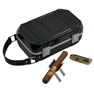 Nhà Máy Bán Buôn Artefactos Nvedades <span class=keywords><strong>2025</strong></span> Du Lịch Da Cigar Phụ Kiện Humidor Trường Hợp Da Cigar Hộp Nhựa Cho Gửi Quà Tặng - Product Image 1