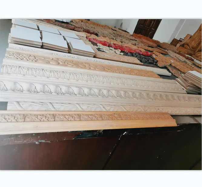 Moldura de Madera tallada para tallado de madera, molduras de molduras, marco de cuadro de pared, puerta de techo, adorno, molduras de marco de madera