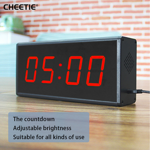 CHEETIE CP012 портативные светодиодные цифровые настольные часы для встреч, перезаряжаемые 4-разрядные таймеры обратного отсчета - Product Image 4