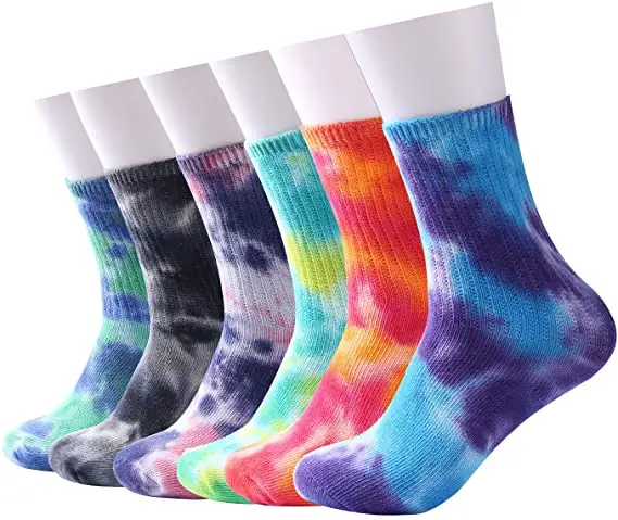 High quality hip-hop thick sports fashion men women handmade slouch skateboard tie dye socks