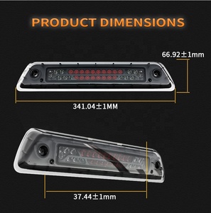 12VDC自動照明システムフォード2009-2014F150用第3 LEDブレーキライト、フォードアクセサリー用カーゴライト付きF150トラック部品 - Product Image 4
