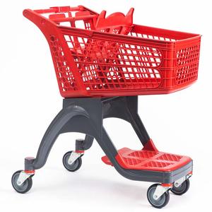 Supermarkt Kwaliteit 100l Winkelwagen Met Wielen Goede Kwaliteit Kunststof Materiaal - Product Image 2
