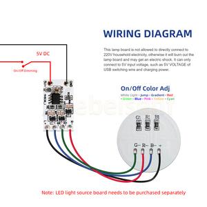 LED RGB bunte Lichtquelle Schalter Steuerplatine 5 V DC 4-Draht 3-Kanal-Beleuchtungsregler Modul Strom ein-/aus- und Farbwechsel