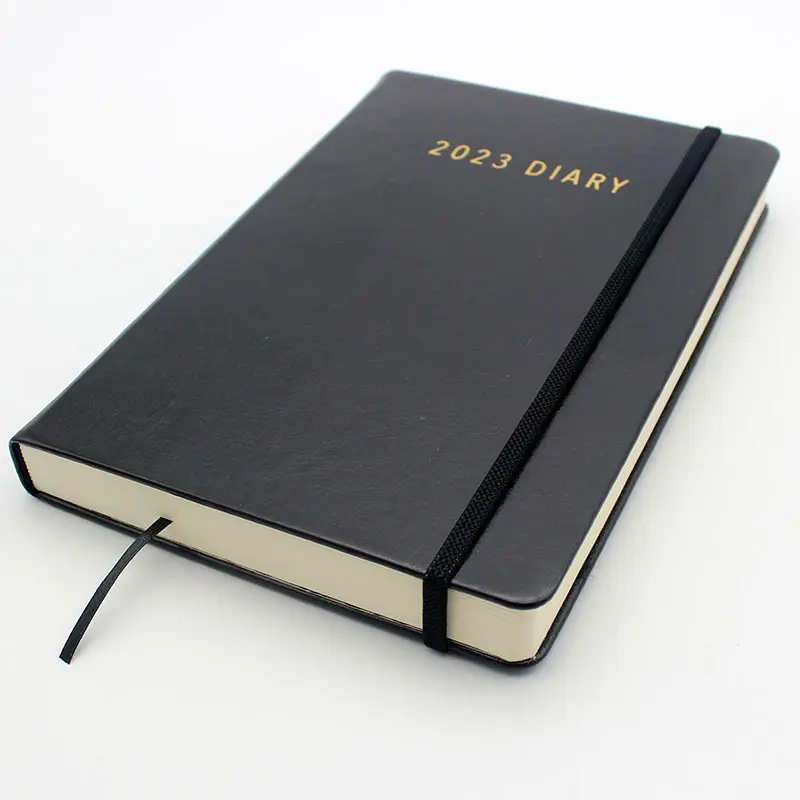 Buku catatan jurnal kulit PU perencana A5 kustom satu halaman per hari buku harian anggaran keuangan buku catatan Jurnal