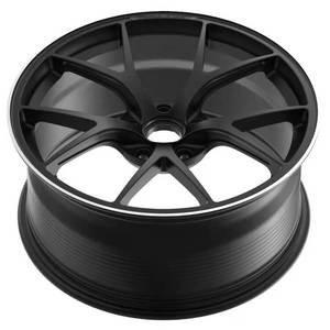 汽车锻造车轮6061黑色4凸耳轮辋16英寸19x8轮辋，适用于兰博基尼5x130 6x139.7