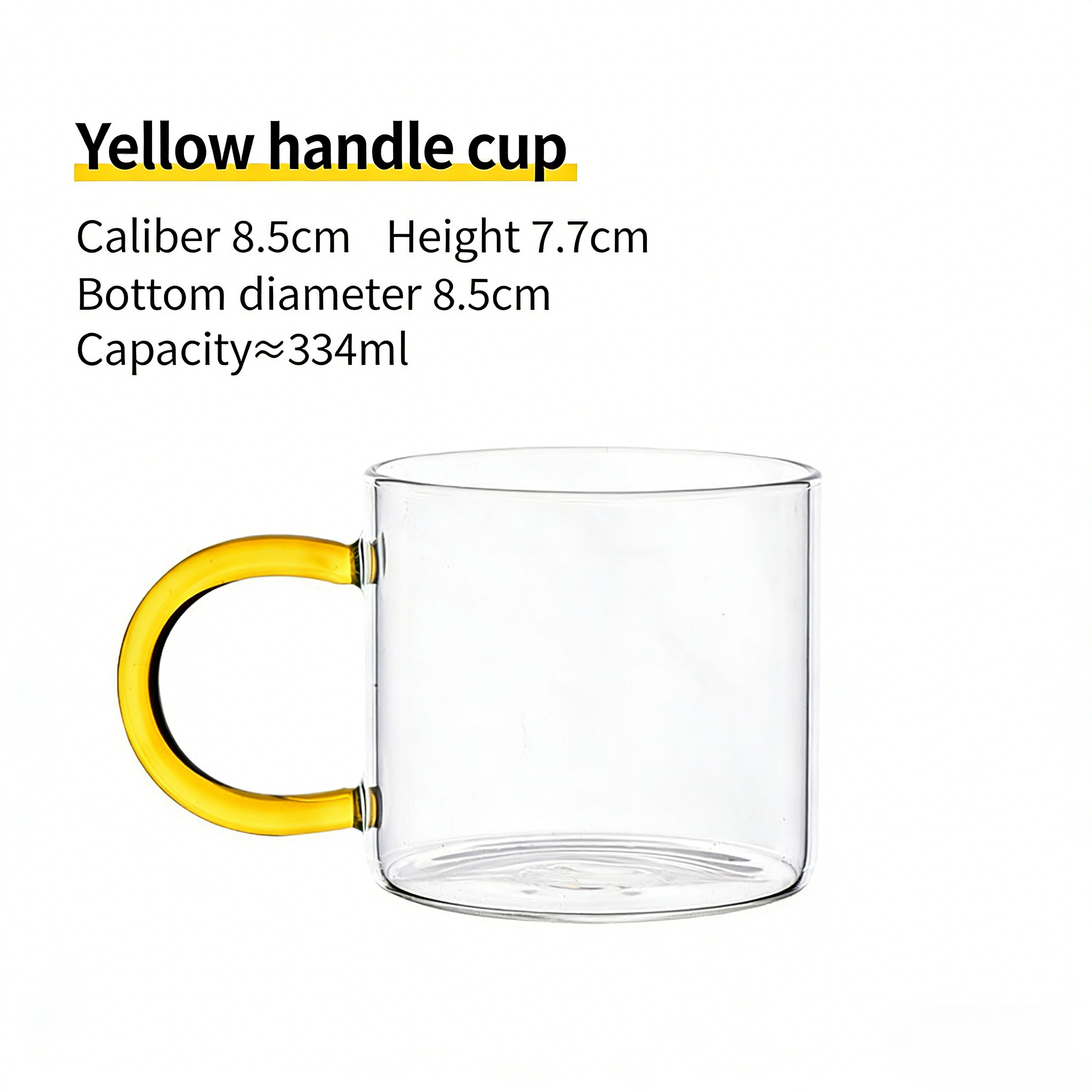 Verre jaune en forme de C