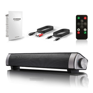 ซาวด์บาร์บลูทูธ5.0 3.5มม.-สาย RCA ลำโพงซับวูฟเฟอร์ซาวด์บาร์ระบบเสียงภายในบ้านพร้อม Aux, TF Card,รีโมทคอนโทรล BR100 - Product Image 1