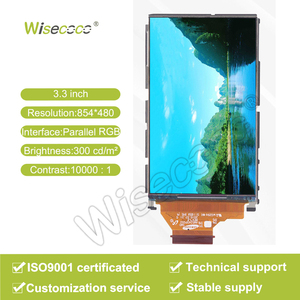 Wisecoco alto contraste 3,3 pulgadas 300cd/m2 paralelo RGB Spi 61 pines Fpc interfaz 854*480 Módulo de pantalla Lcd Tft - Product Image 2