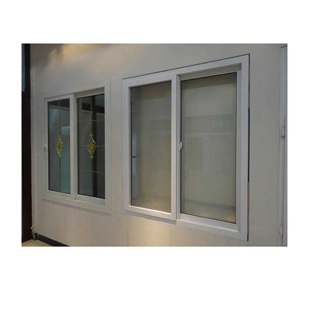 Smerigliato trasparente Upvc/Pvc piccolo arco doppio vetro scorrevole vetro scorrevole 3 binari finestre e porte telaio prezzo per la casa