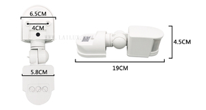 Sensor de movimiento Pir ajustable y giratorio de 180 grados, interruptor automático de luz de pared para exteriores, AC220V, IP44 - Product Image 3
