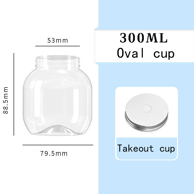 300ml oval bottom takeout lid