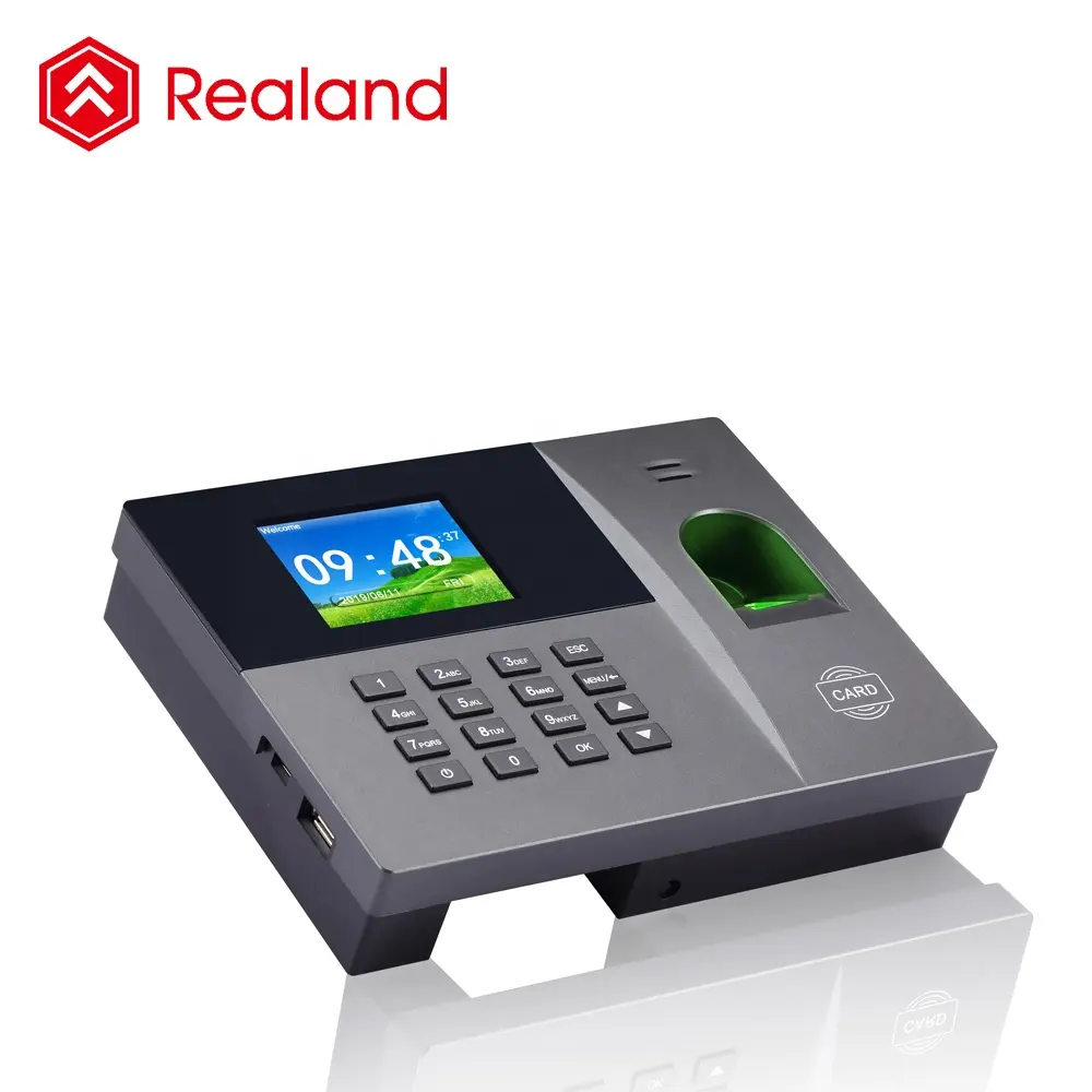standalone fingerprint time attendance system with free Software and optional to add WIFI and backup battery Realand A-L315