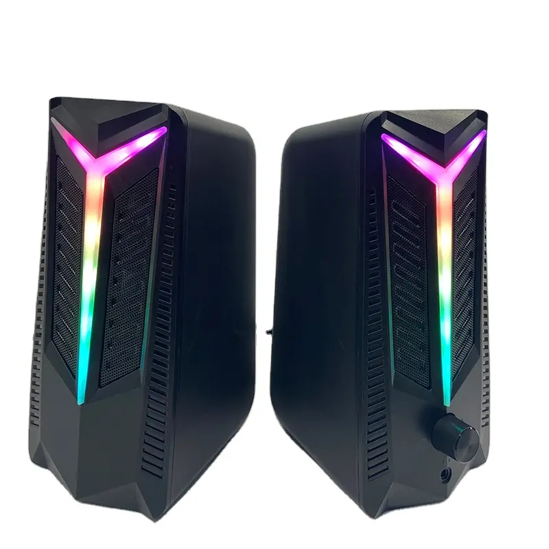 new design indoor music pc speaker 2.0 gaming led light box