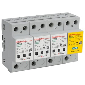 パワーサンダープロテクターAC30kA/80kA/100kA/160kA単相TT/TN (1 1回路) システム2P SPD 275V/255V T1 T2