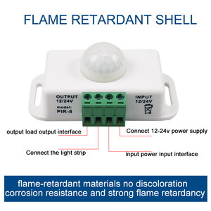 Detector infrarrojo IR de bajo voltaje de 12V y 24V, módulo de interruptor automático de luz LED, interruptor de Sensor de movimiento de cuerpo humano PIR ajustable - Product Image 5