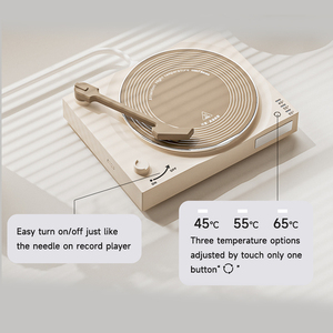 Luxury Record Player Design Smart <strong>Cup</strong> Warmer Coaster - Fast Heating, 12H Constant Warm, <strong>Auto</strong> Shut Off, for Coffee <strong>Tea</strong> Milk - Product Image 4