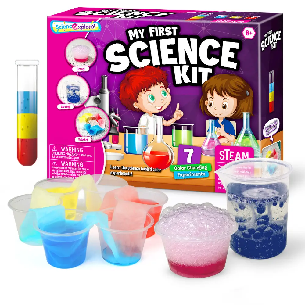 مجموعة تجارب العلوم والفيزياء ، تعليمية للأطفال, مجموعة تعليمية للأطفال ، هدية لعبة تعليمية ، تعلم العلوم ، مجموعة أدوات تعليمية ملونة بأشكال مضحكة