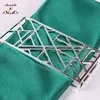 Factory Price Metal Stainless Steel Geometric Napkin Rings Paper towel ring for Wedding Hotel Dining Table Decorations