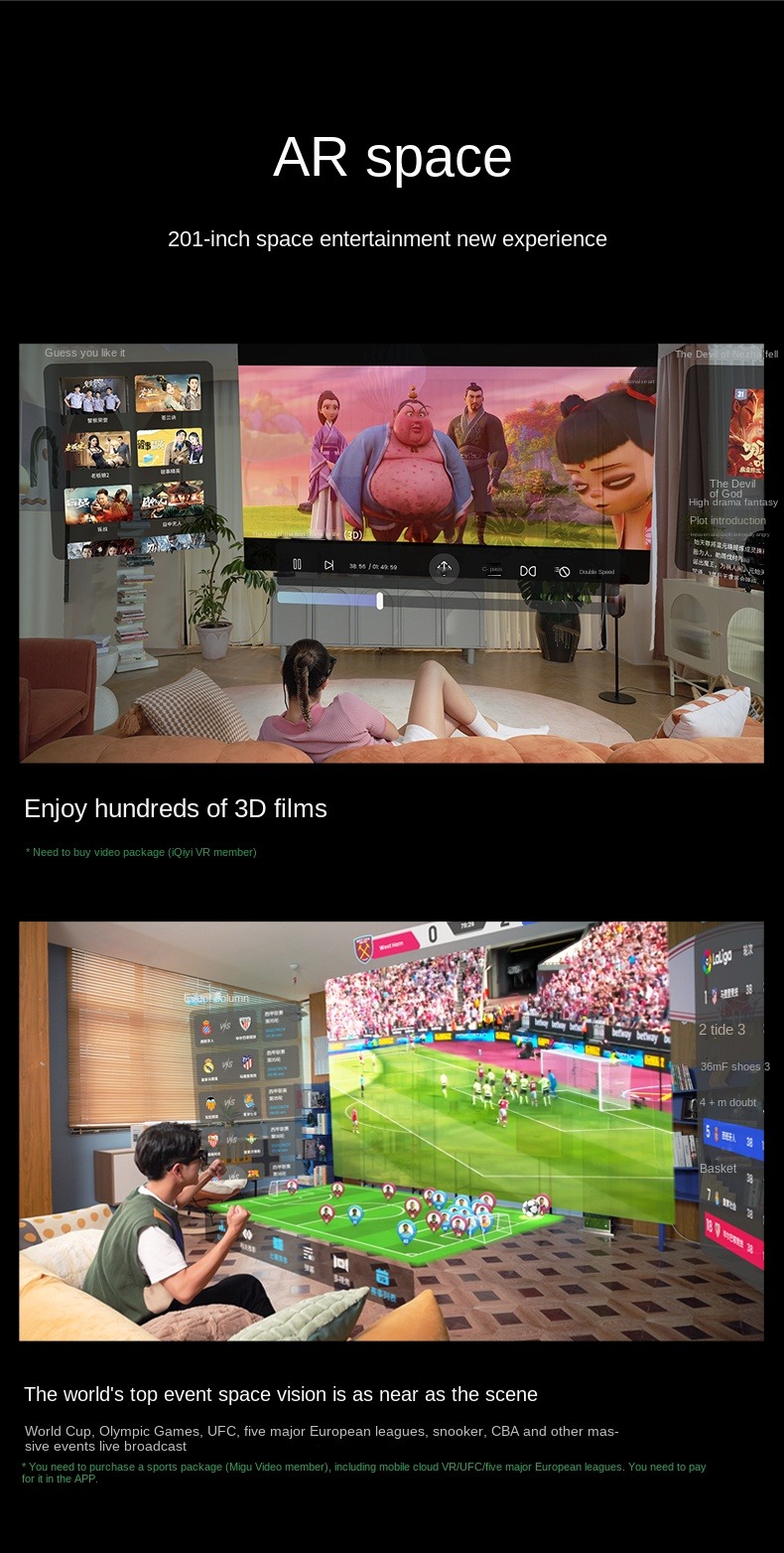 Nreal Air Smart AR Glasses Portable HD Private Giant Screen Viewing Mobile Computer Screen Projection Game Peripherals Glasses