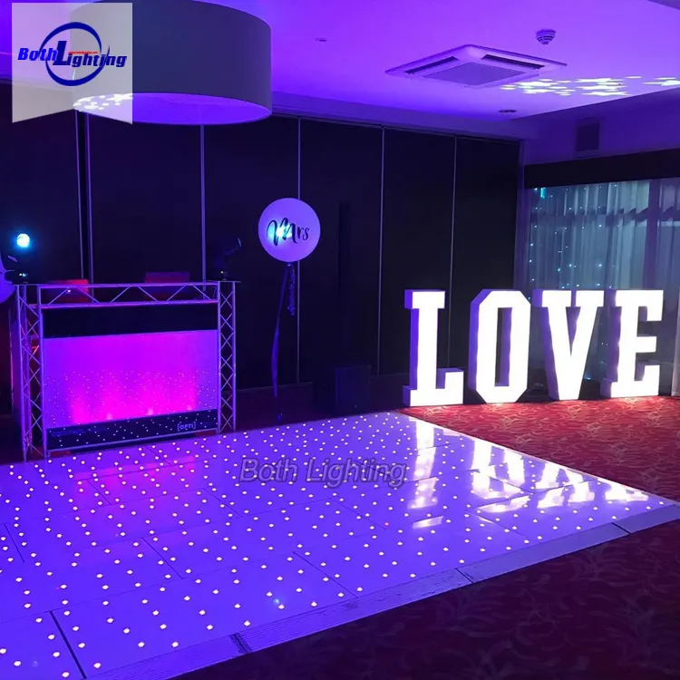 Baldosas luminosas led RGB para suelo de baile, para eventos de boda, portátil, barato