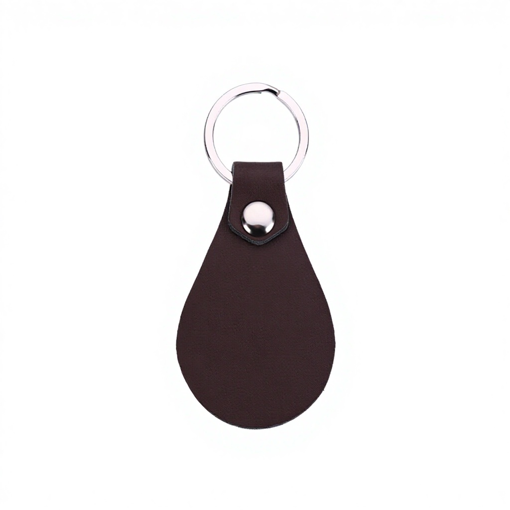 pu leather key chain chocolate