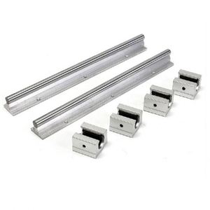 ANDUUK D15 2 SBR16 <strong>Rails</strong>+4 SBR16UU Sliders <strong>Linear</strong> Guide Slider 100mm 200 500 1000mm <strong>Linear</strong> Guide Open <strong>Linear</strong> Bearing Guide <strong>Rail</strong> - Product Image 1