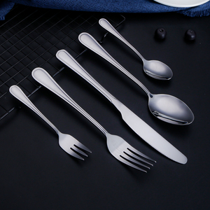 批发西方餐具哑光金餐具中国餐具便宜定制散装餐具 - Product Image 2