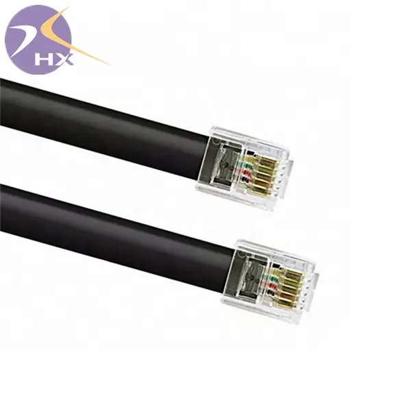 Cable de módem de Internet de alta velocidad Rj12 6P6C, Cable de teléfono 6p4c, tacones