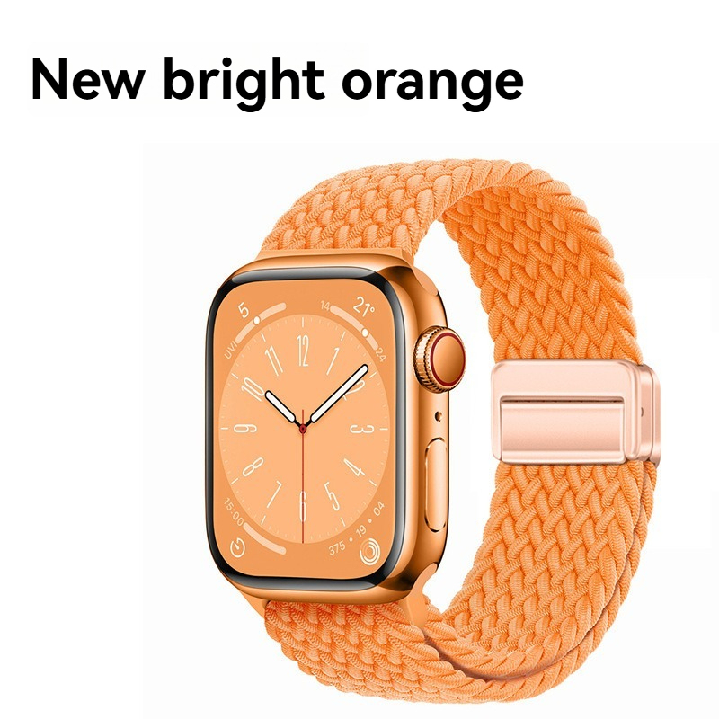 Boucle orange vif et argentée