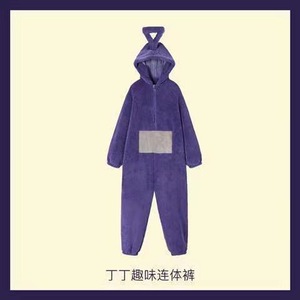 天线宝宝动漫Tinkywinky Dipsy Laa Laa Po拉链毛茸茸连帽衫节服装表演服装睡衣连身衣连身衣 - Product Image 6