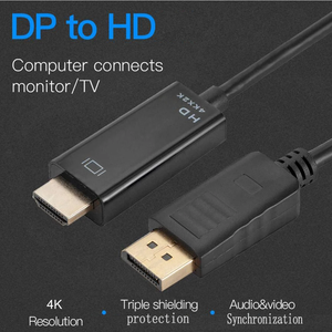 New DP <strong>to</strong> <strong>HDMI</strong> Compatible Conversion Cable 4K 30Hz HD DisplayPort <strong>to</strong> <strong>HDMI</strong>-compatible Male <strong>to</strong> Male Interface Conversion Cable - Product Image 6