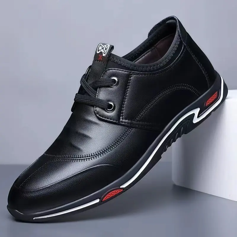 China barato PU couro botas sapatos para homens preços vestido casual couro genuíno homens sapatos