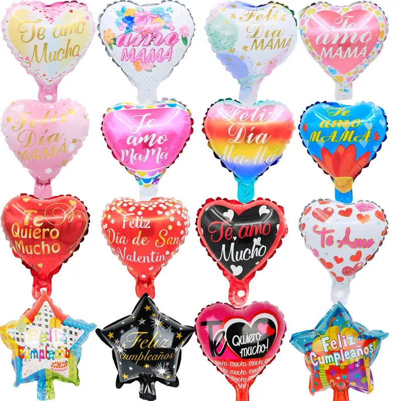 Новые 10-дюймовые воздушные шары из испанской фольги для Дня матери, украшения для вечеринки, воздушные шары