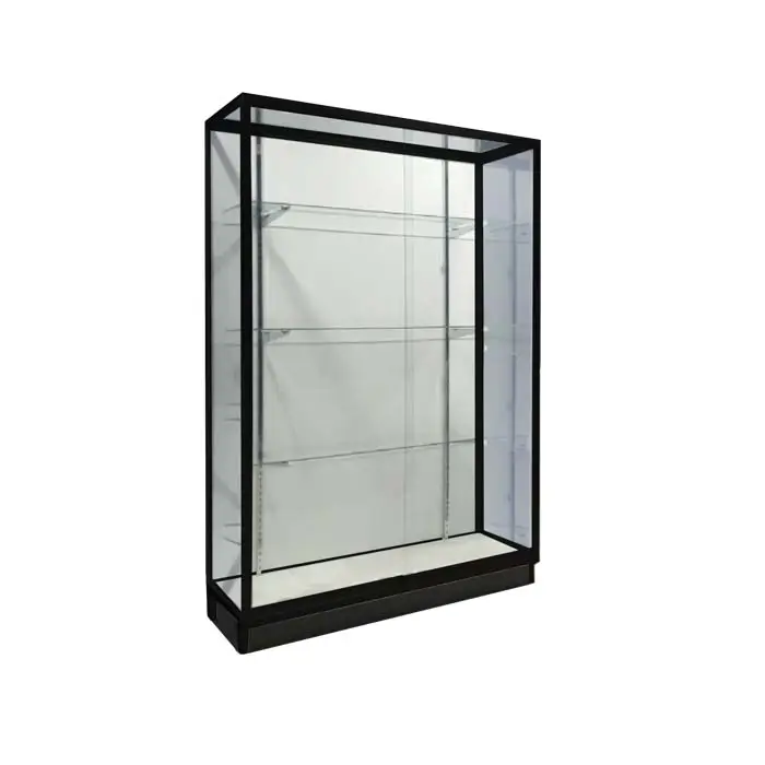 Nuevo diseño de exhibición de vidrio de aluminio negro para Hookah