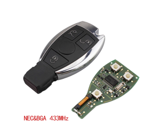 10X 433MHZ 3 Buttons Keyless Entry Remote Car <strong>Key</strong> for Mercedes Benz Year 2000+ BGA Control <strong>Key</strong> PCF7941 Chip