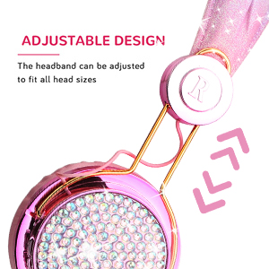 Kids Wireless Headphones for Kids Unicorn Bluetooth Headphones w/Microphone Adjustable Headband Over On Ear Headset Earphone