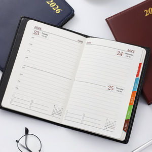 Venta al por mayor personalizado 2026 A5 Pu diario cuaderno impreso logotipo de la marca diario Bloc de notas agenda diaria cuaderno de cuero PU - Product Image 5