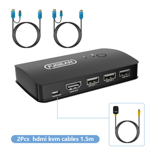 FJ-HK401 Fjgear 4端口usb 2.0手动hdmi kvm开关hdmi2.0塑料外壳高清视频 - Product Image 5