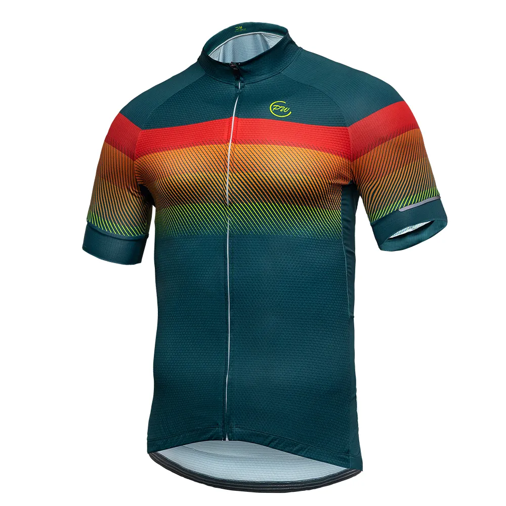 Camisa de ciclismo para homens e mulheres, traje de triatlo de poliéster personalizado, secagem rápida, roupas de bicicleta para mountain bike e de estrada