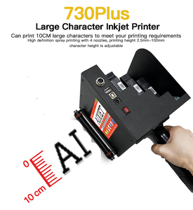 Máquina de impresión de números de lote de 10cm, impresora de inyección de tinta de fecha, impresora de inyección de tinta portátil de caracteres grandes para caja de cartón - Product Image 6