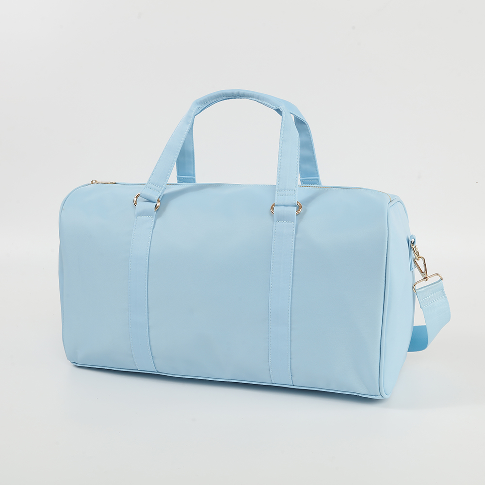 Sac polochon bleu glace