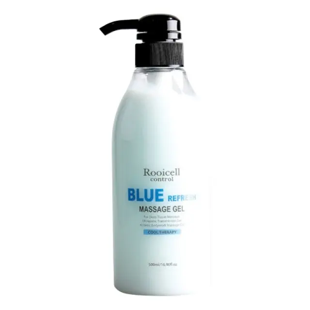 ISO22716 GMP livella coreano gel massaggiante ultrasonico per il corpo per la terapia fredda per uso professionale gel massaggio blu-refresh 500ml