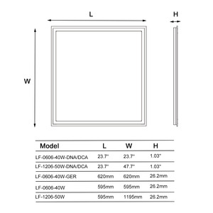 แผงไฟเพดานกรอบ LED 120X30 60X60ไฟกรอบ120X60 - Product Image 5